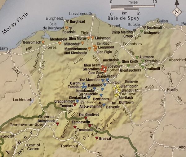 carte origine du whisky côte nord-est de ile Islay