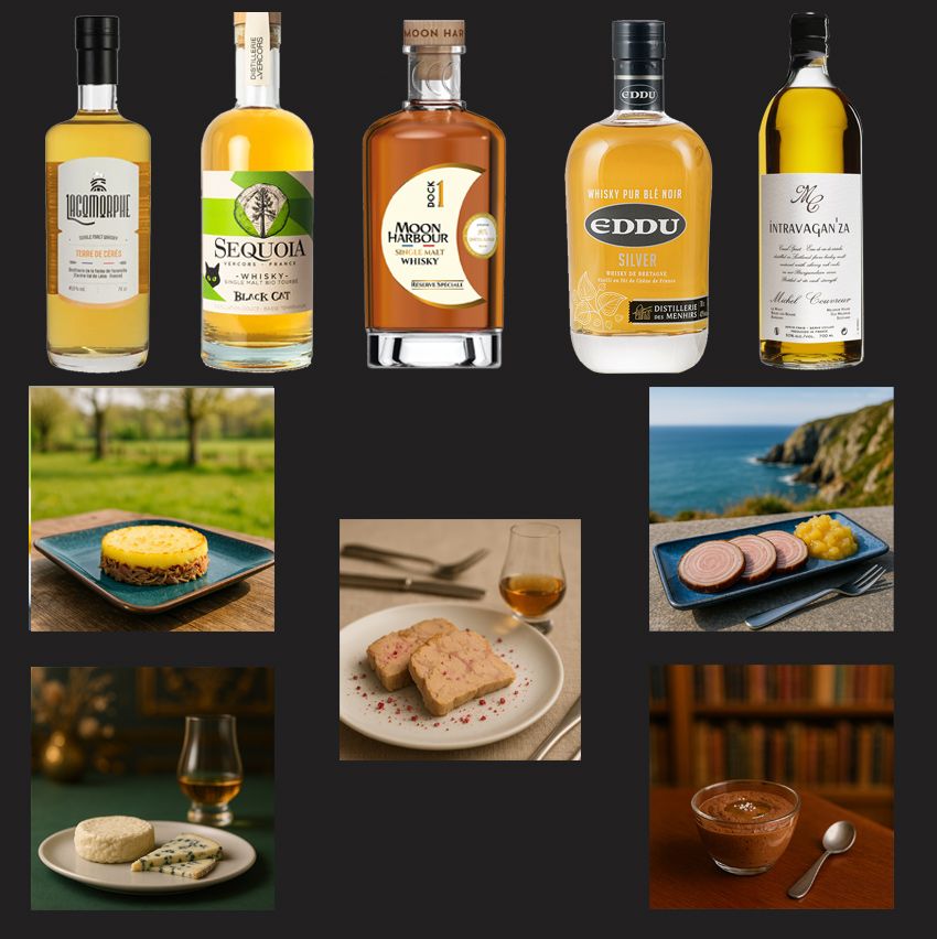 Découverte dégustation des whiskys Français à Paris avec 3 plats